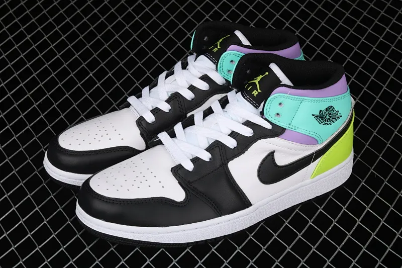 All categories Air Jordan Jordan series basketball shoes Air Jordan 1 Mid Air Jordan1 Low AJ1 Joe 1 blue purple red Zhongbang basketball shoes 554725-175